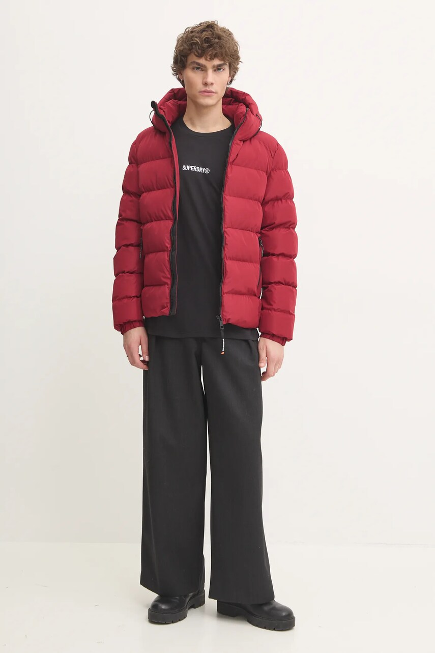 Куртка Superdry чоловіча колір бордовий зимова M5011905A-Z6Q