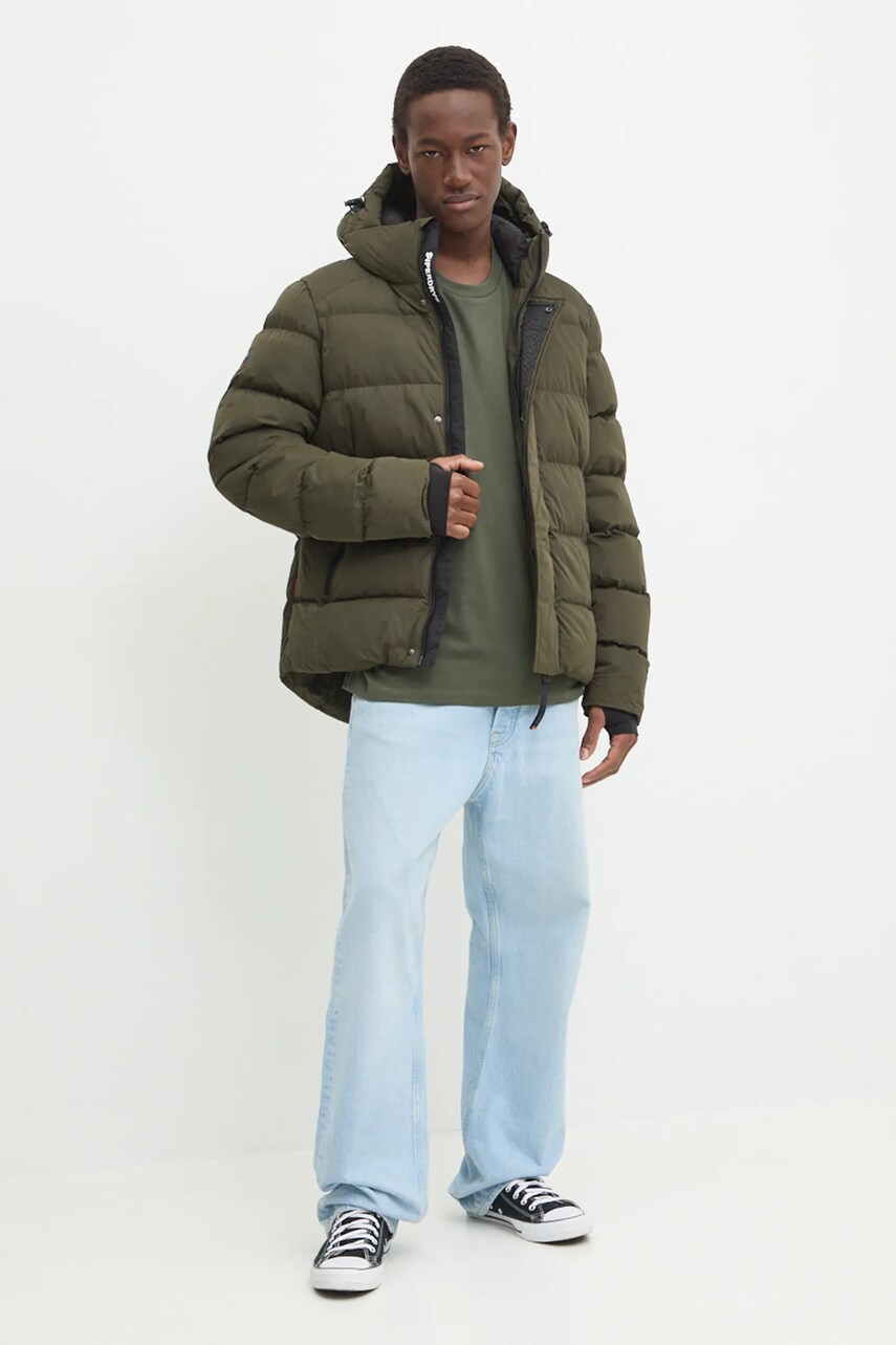 Куртка Superdry чоловіча колір зелений зимова M5011907A-ZC3