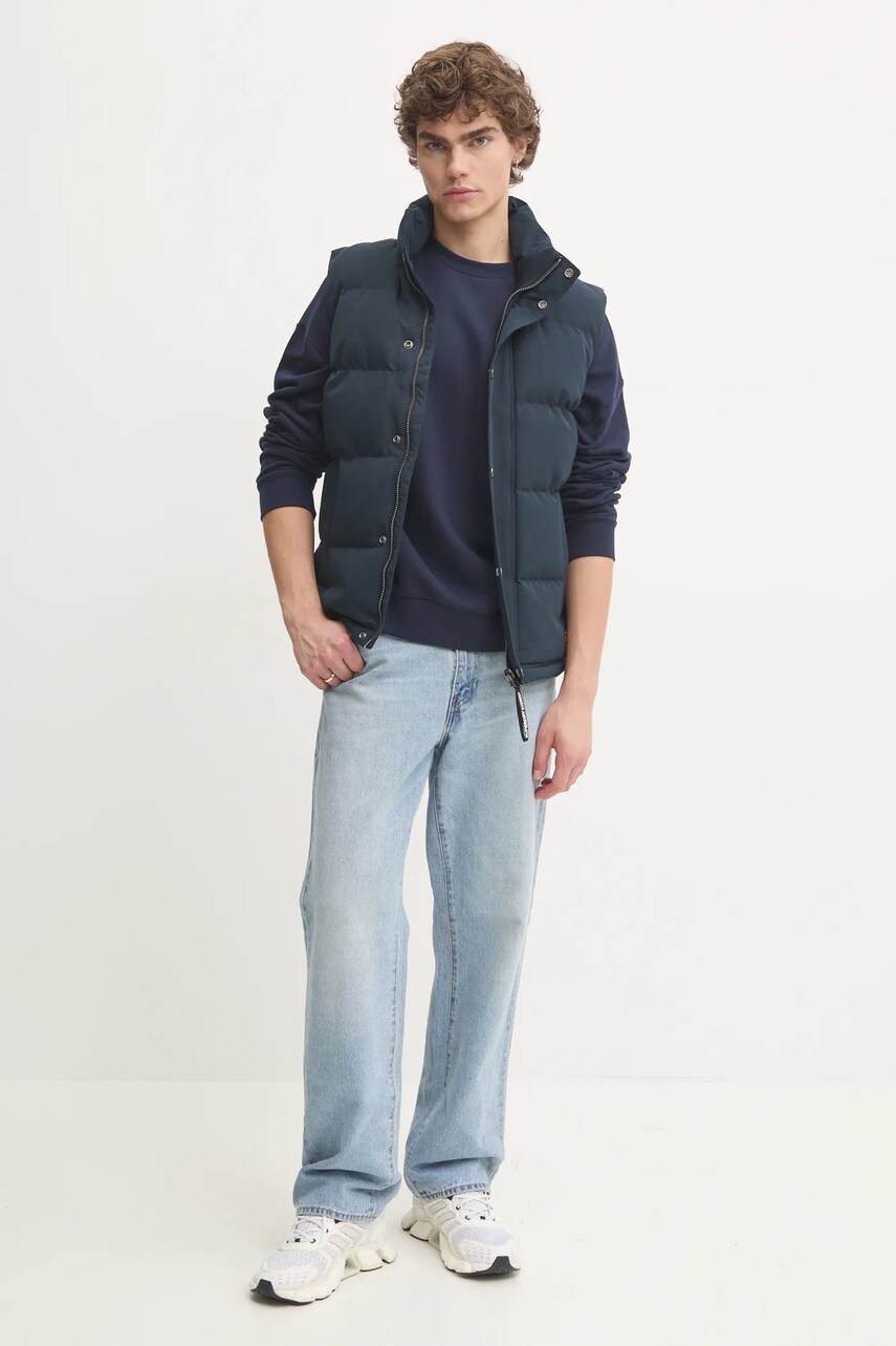 Безрукавка Superdry чоловіча колір синій зимова M5012151A-98T