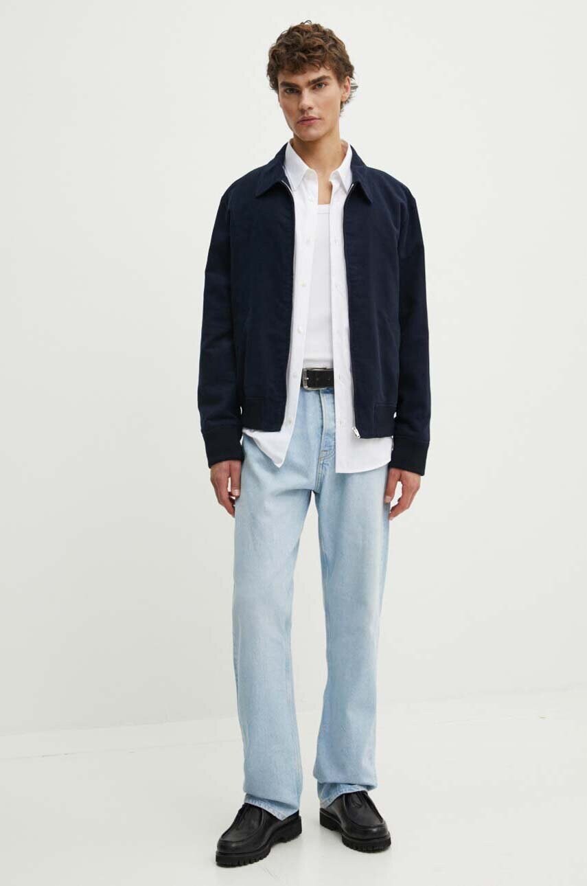 Бавовняна куртка A.P.C. blouson gilles колір синій перехідна COHAK.H02706