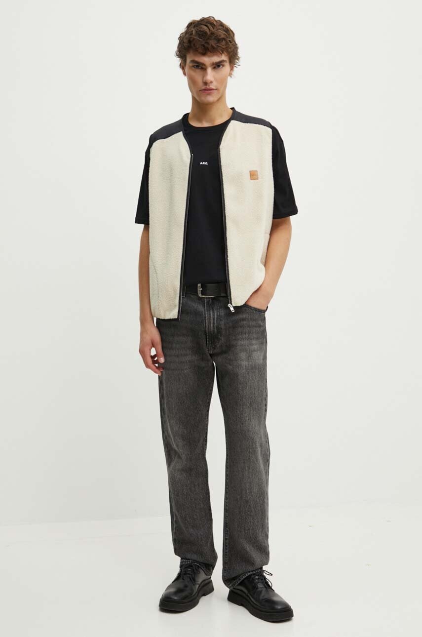 Безрукавка A.P.C. blouson nate чоловіча колір бежевий перехідна PSAIF.M02958