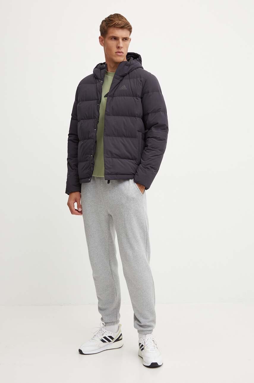 Пухова куртка adidas Helionic чоловіча колір чорний зимова HN5640
