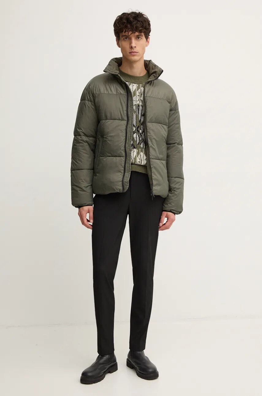Куртка Lindbergh чоловіча колір зелений зимова oversize 30-303051