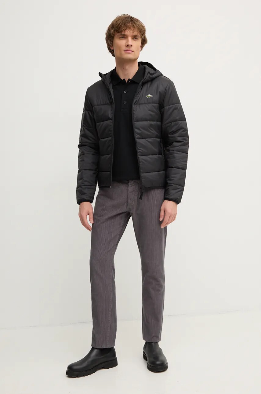 Куртка Lacoste чоловіча колір чорний перехідна BH6763