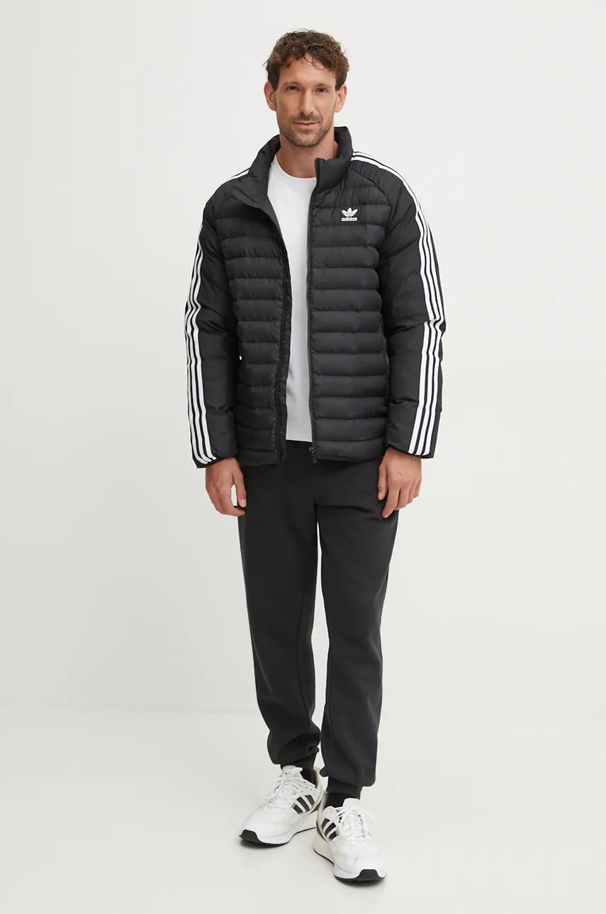 Куртка adidas Originals Padded Coll чоловіча колір чорний перехідна IZ1835