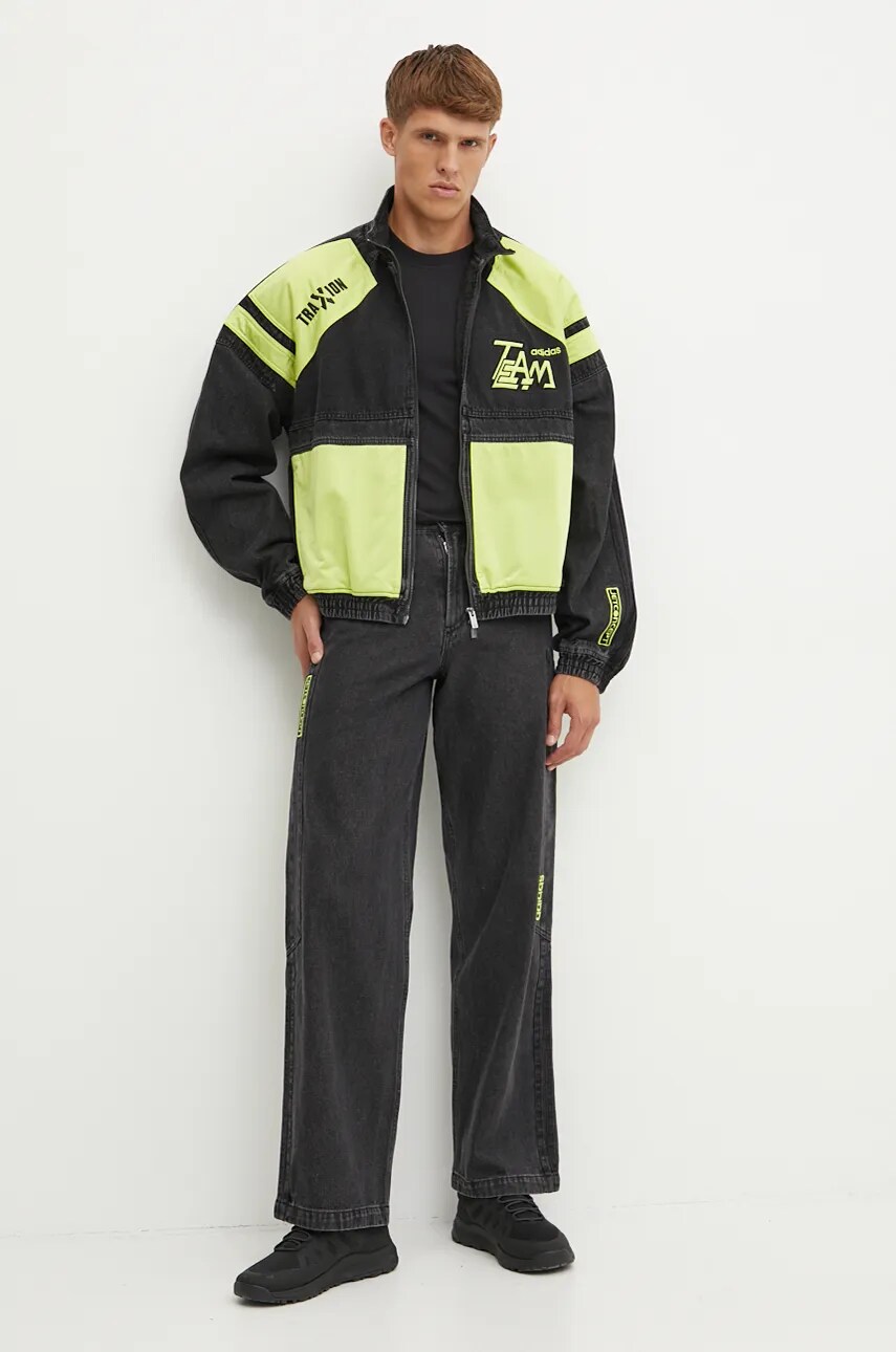 Куртка adidas Originals Moto Denim Jacket чоловіча колір чорний перехідна JN0824
