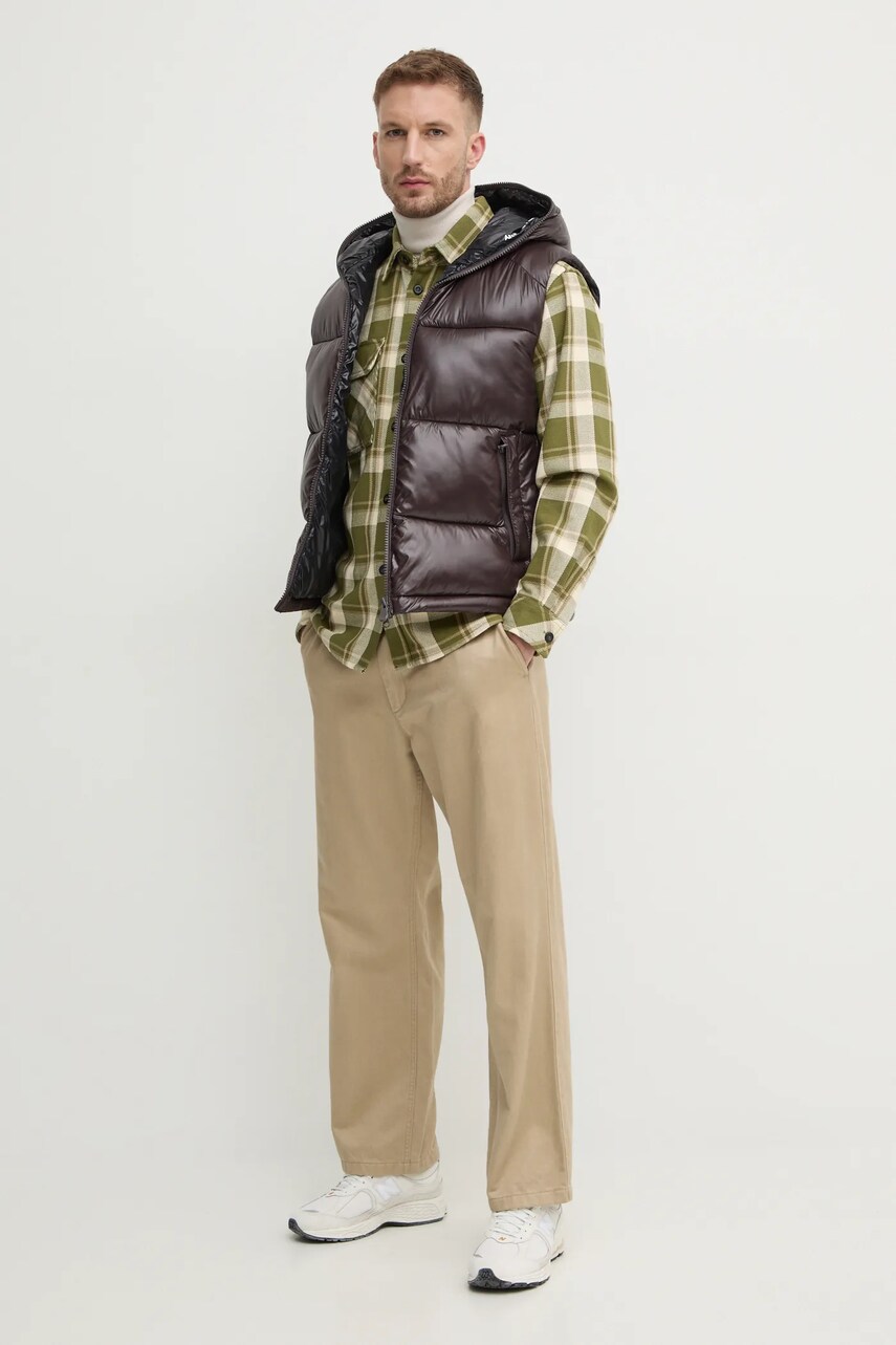 Безрукавка Save The Duck DEXTER чоловіча колір коричневий зимова D80296M.LUCK19
