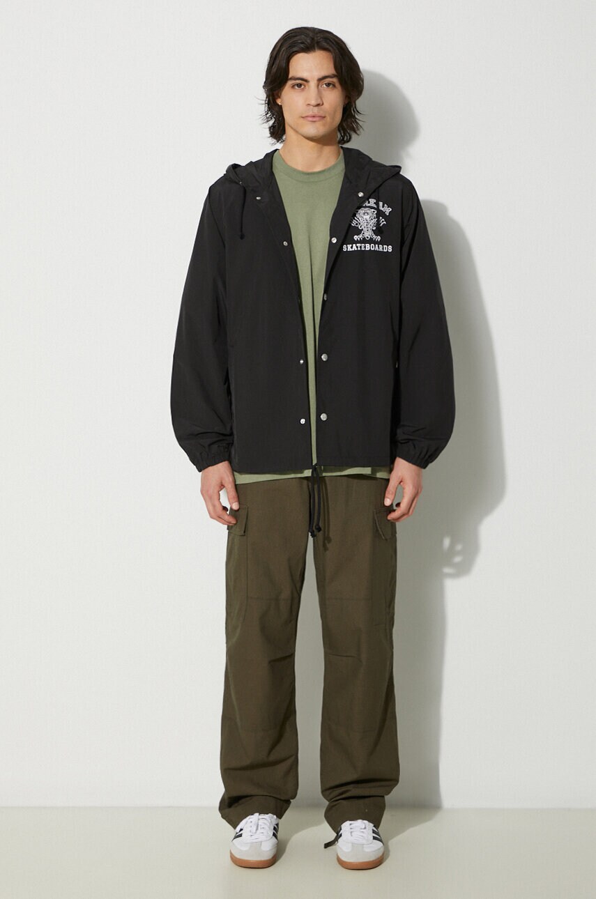 Куртка ICECREAM Hooded Coach Jacket чоловіча колір чорний перехідна IC24204