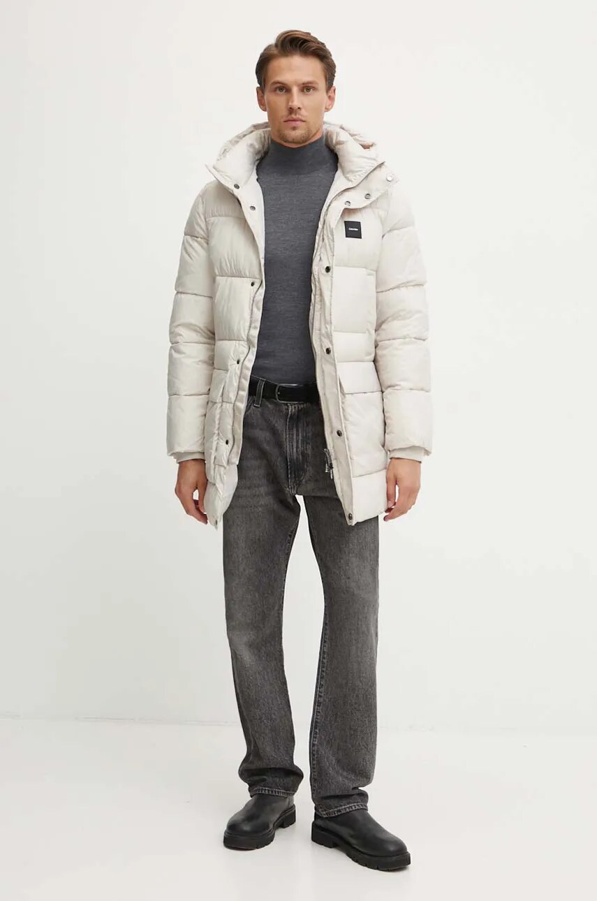 Куртка Calvin Klein чоловіча колір бежевий зимова K10K113465