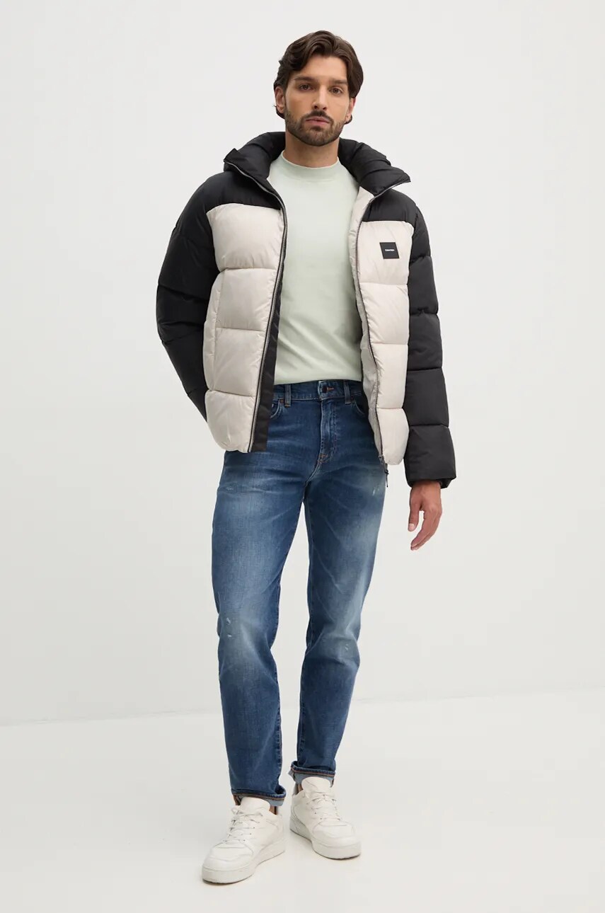 Куртка Calvin Klein чоловіча колір бежевий зимова K10K114384