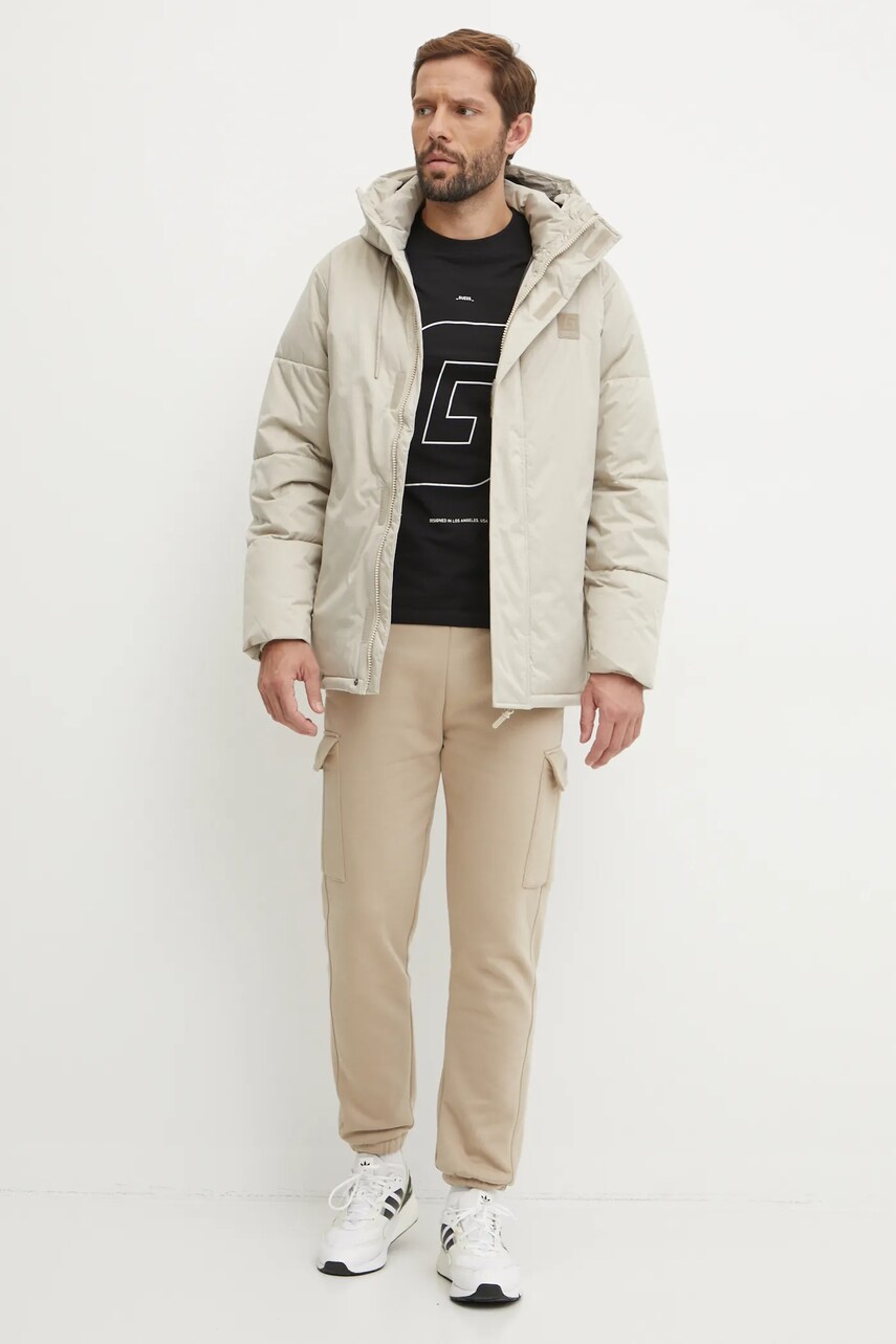 Куртка Guess FAWARIS чоловіча колір бежевий зимова Z4BL05 WGFP0