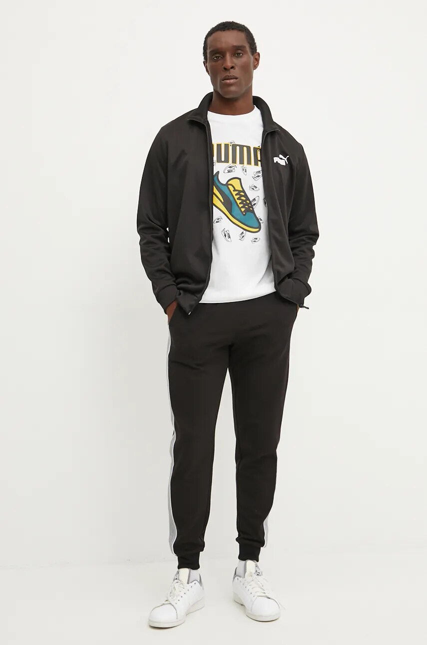 Кофта Puma чоловіча колір чорний з принтом 683239
