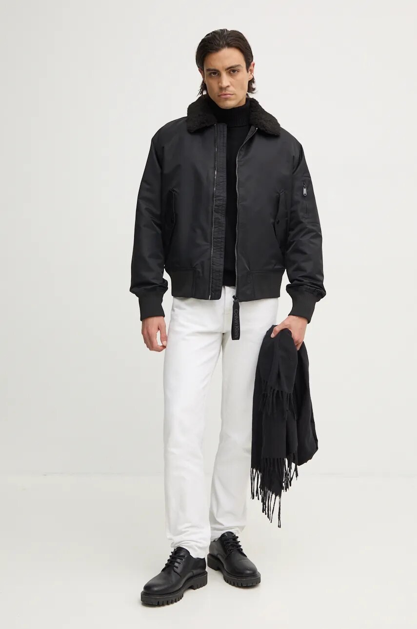 Куртка Calvin Klein Jeans чоловіча колір чорний зимова J30J326108