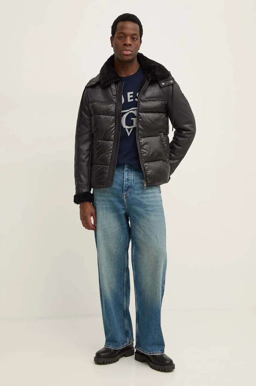 Куртка Guess чоловіча колір чорний перехідна M4BL37.WGJL0