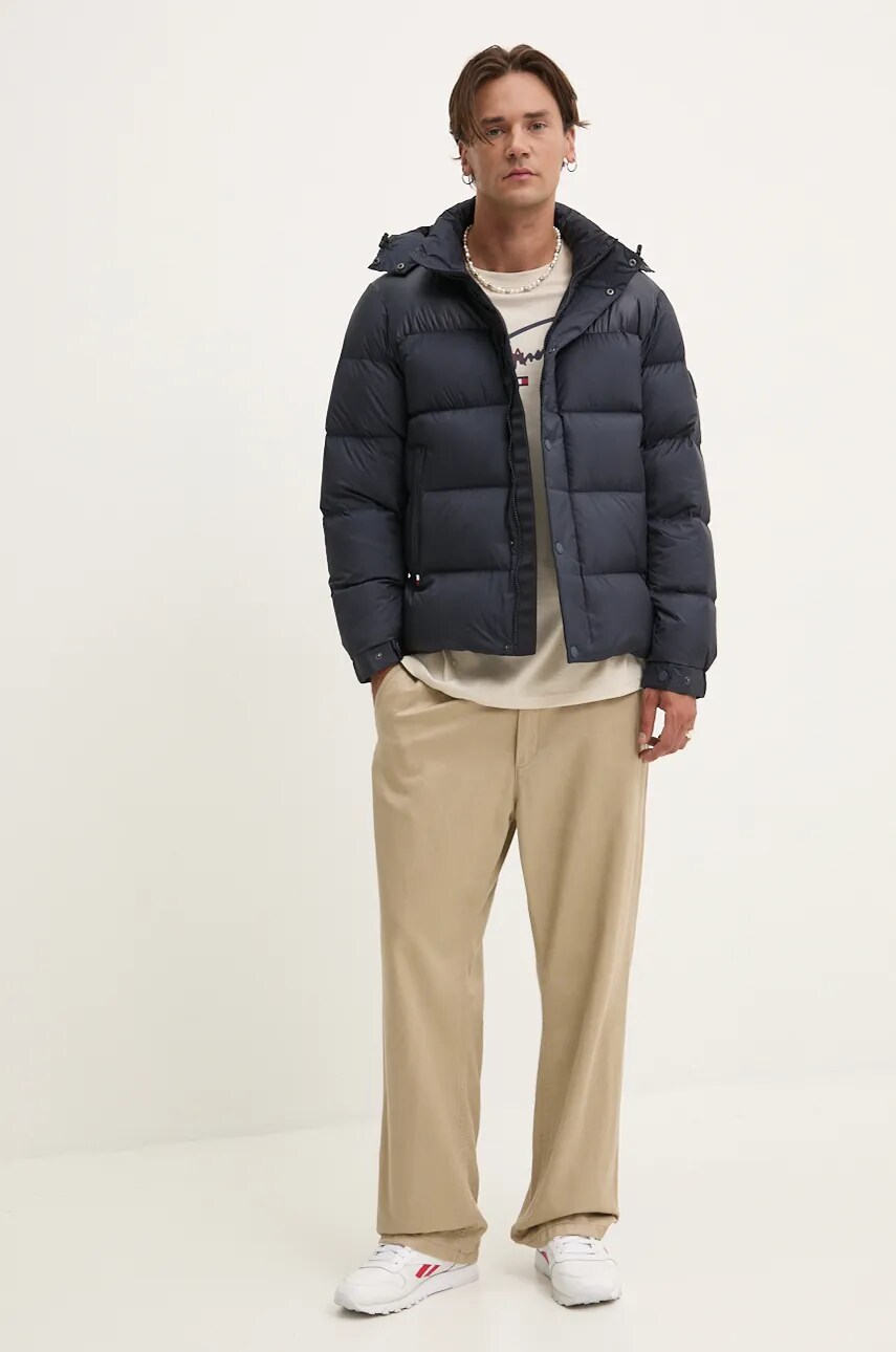 Пухова куртка Tommy Hilfiger чоловіча колір синій зимова MW0MW36569