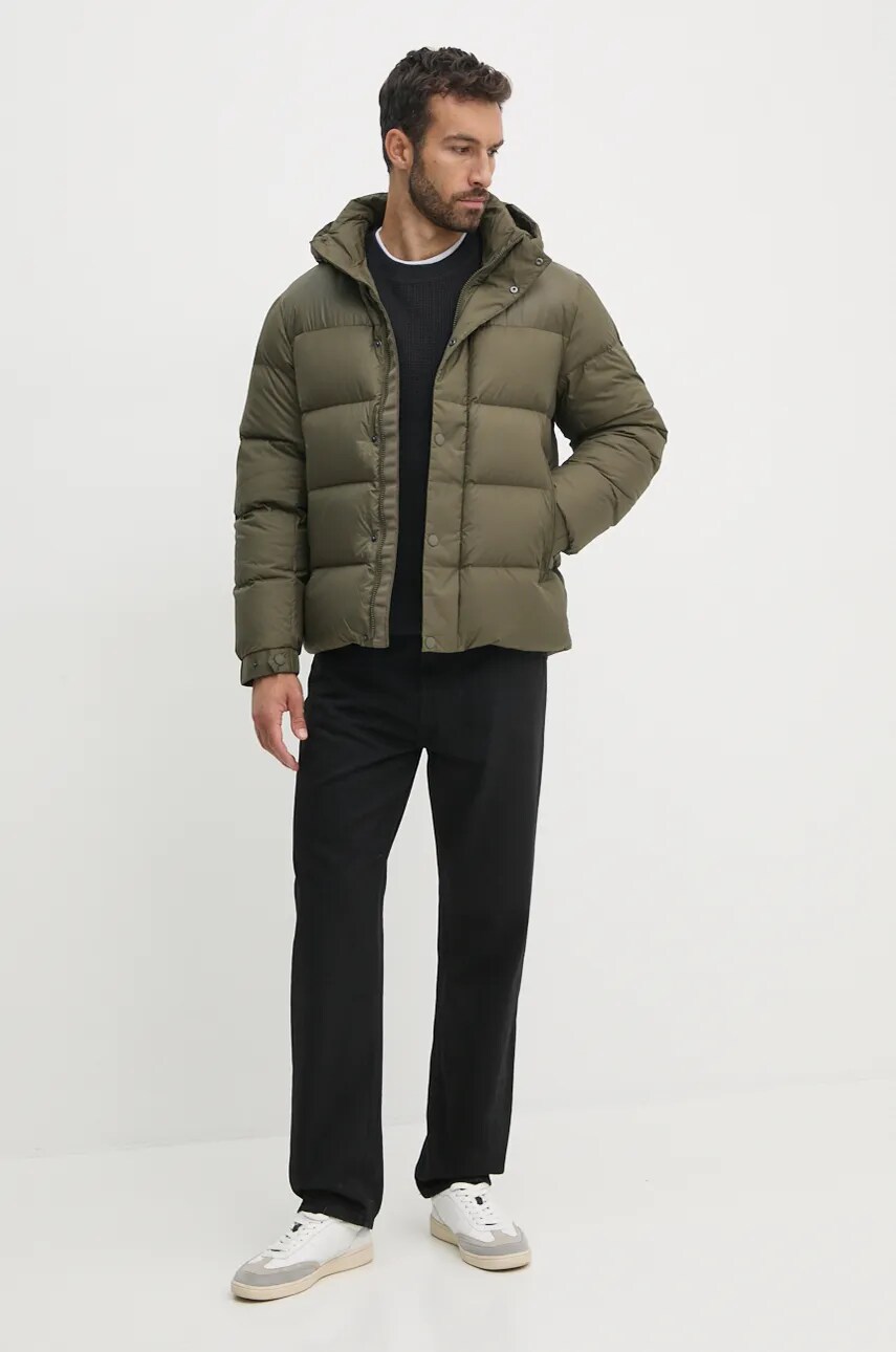 Пухова куртка Tommy Hilfiger чоловіча колір зелений зимова MW0MW36569