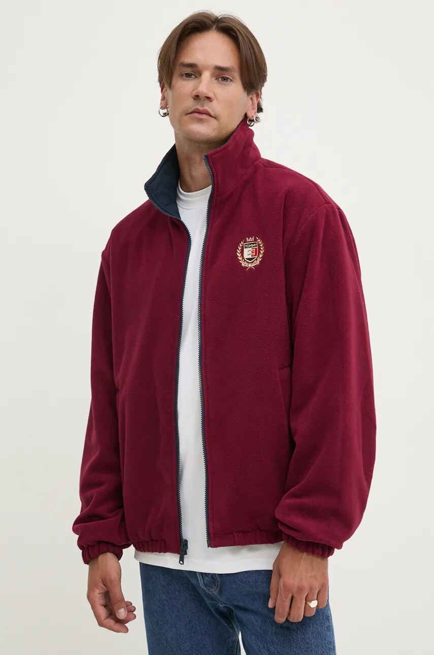 Двостороння куртка Tommy Jeans чоловіча колір синій перехідна DM0DM19643