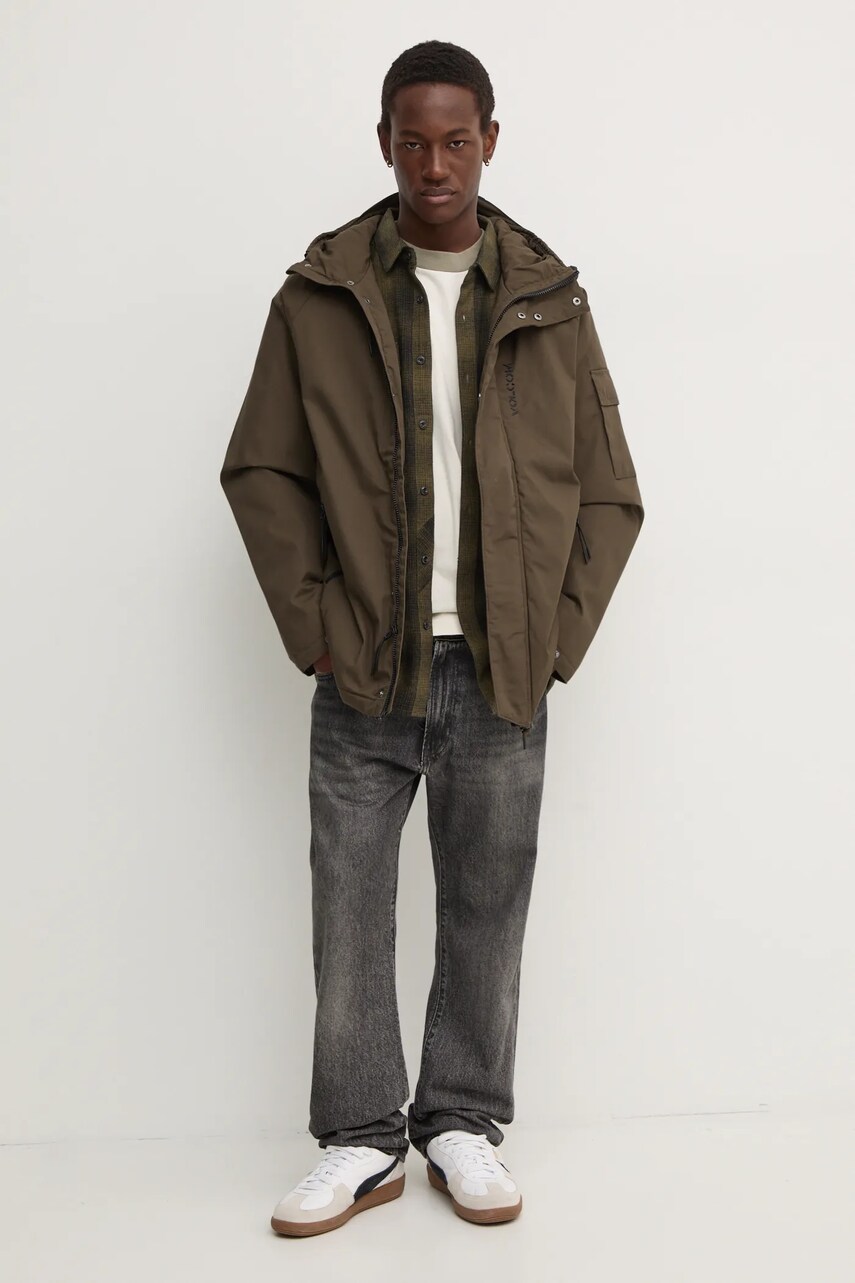Куртка Volcom чоловіча колір зелений перехідна oversize A1732407
