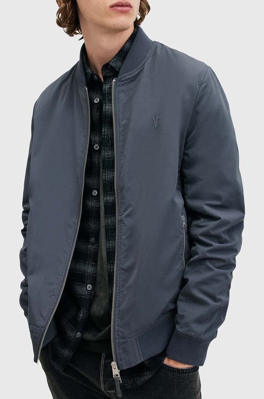 Куртка-бомбер AllSaints BASSETT чоловічий колір синій перехідна M077OB
