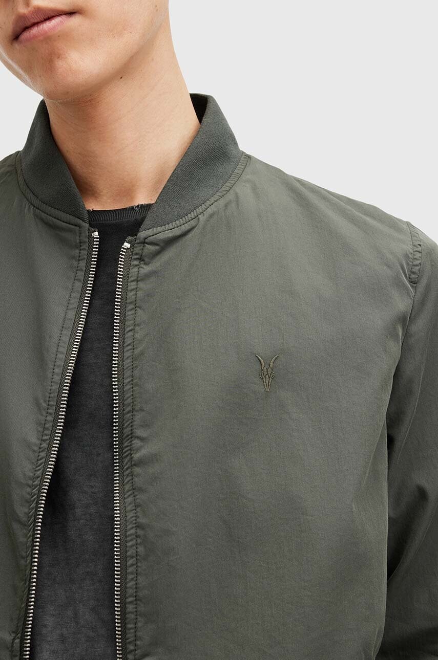 Куртка-бомбер AllSaints BASSETT чоловічий колір зелений перехідна M077OB