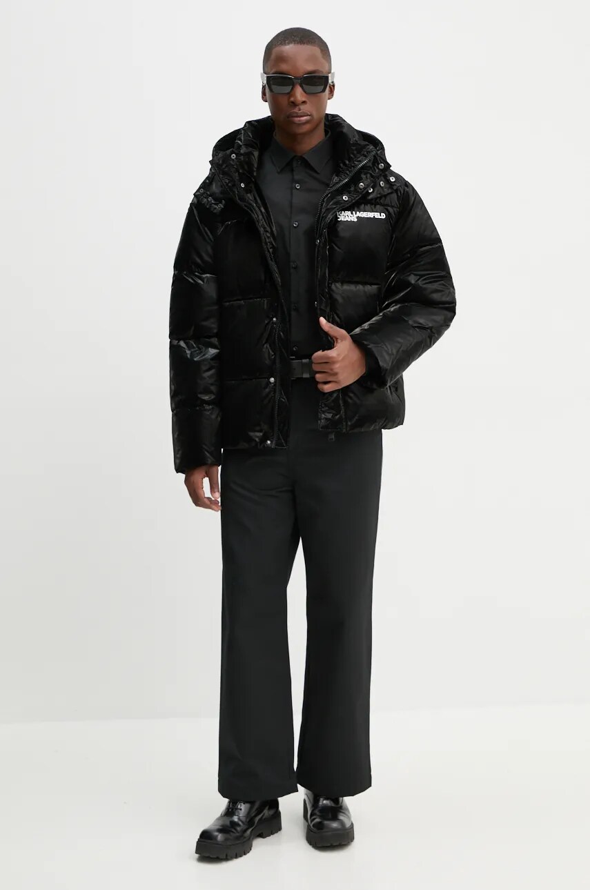 Куртка Karl Lagerfeld Jeans чоловіча колір чорний зимова 246D1505