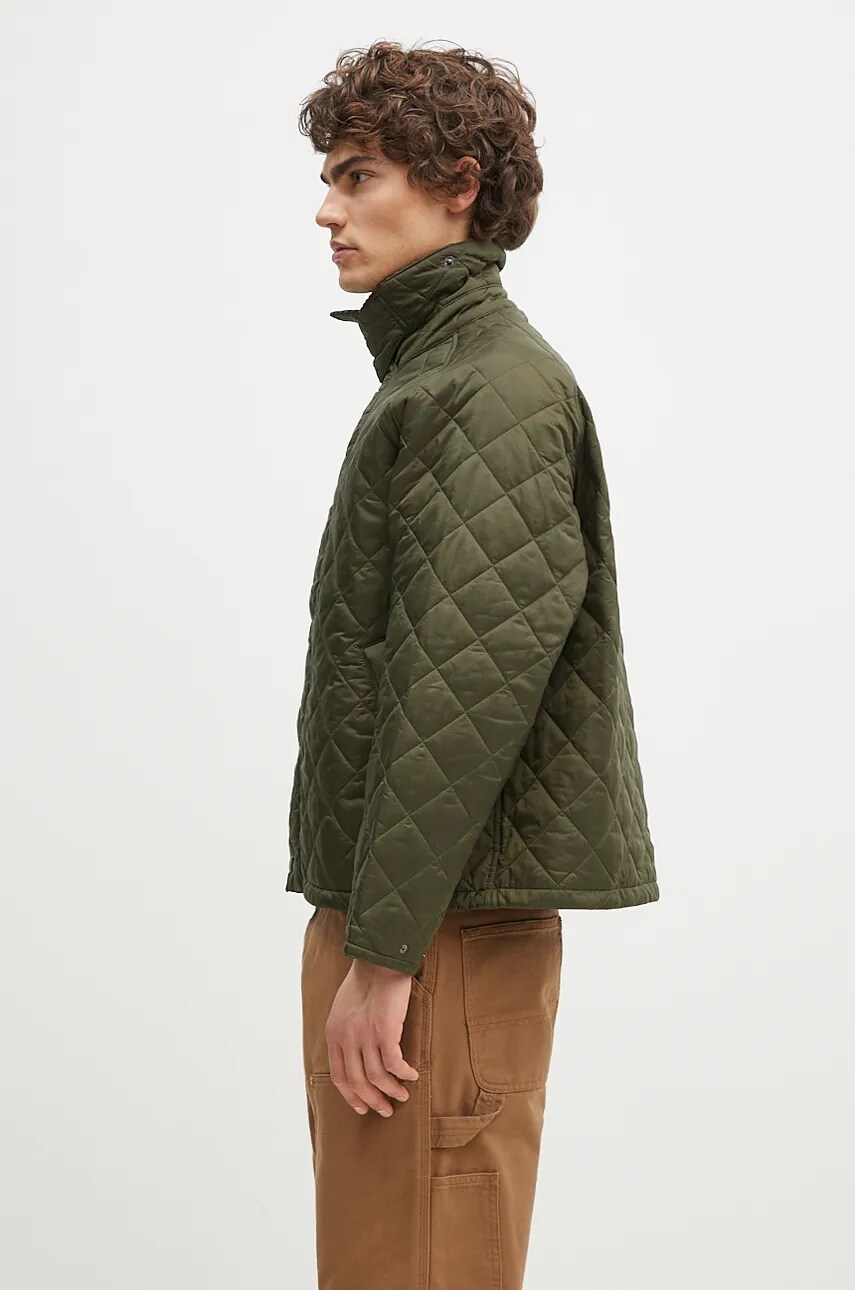 Куртка Barbour OS Transport Quilted Jacket чоловіча колір зелений перехідна oversize MQU1796