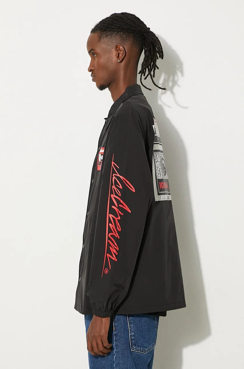 Куртка ICECREAM Ictv Coach Jacket чоловіча колір чорний перехідна IC24305