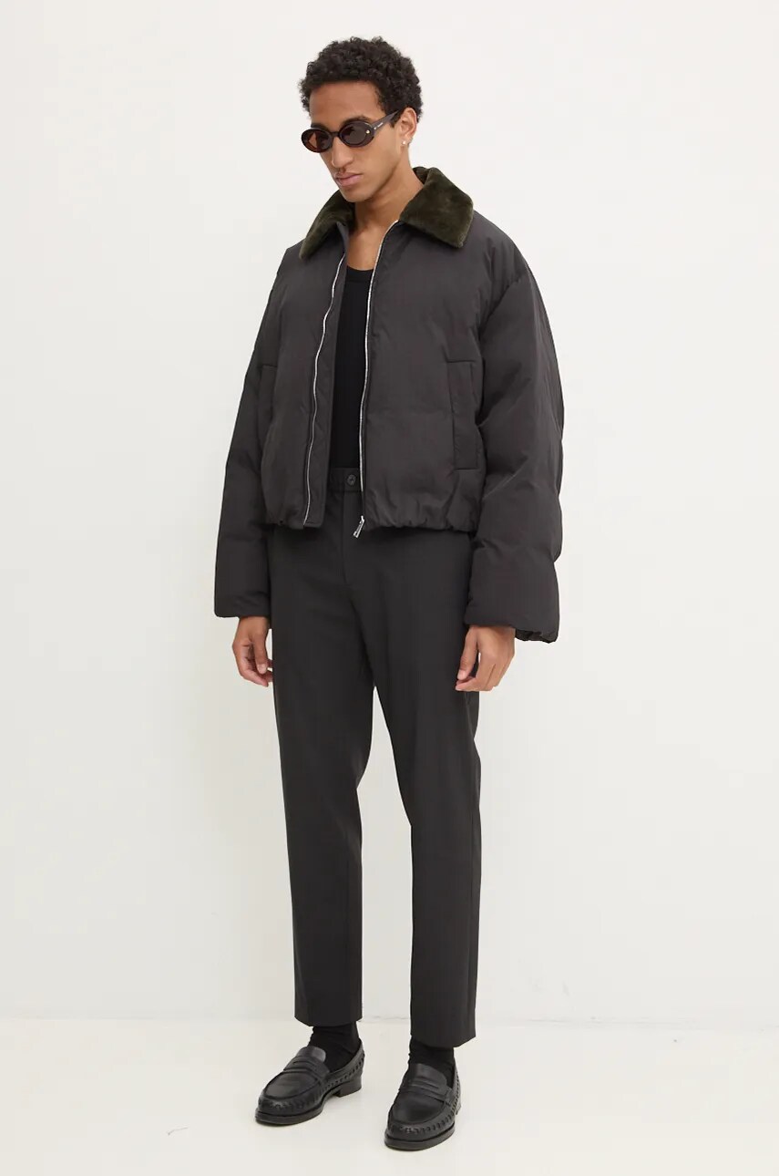 Куртка Nanushka ZACHARIE чоловіча колір чорний зимова oversize NU24PFJK01499