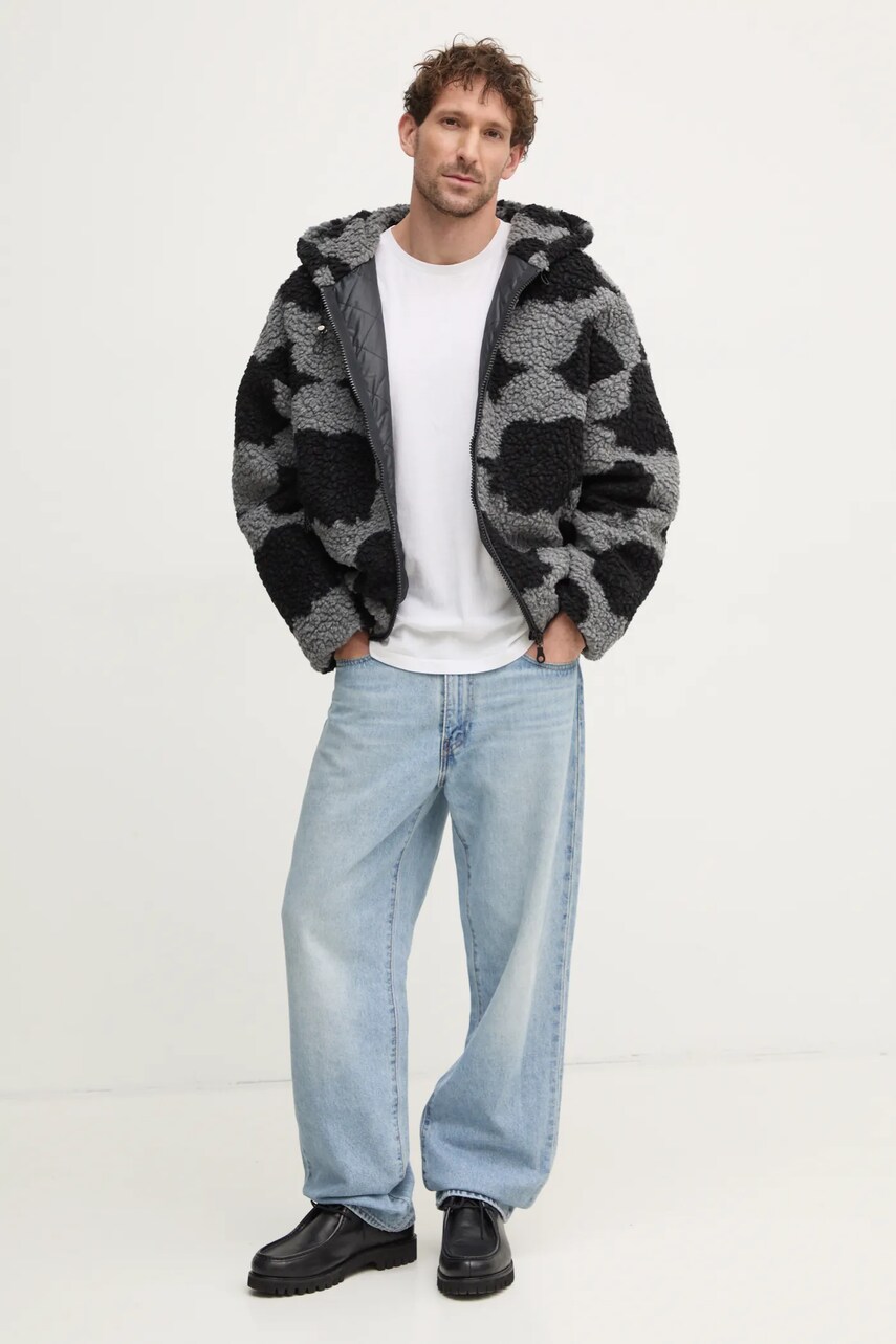 Куртка з домішкою вовни Fiorucci колір сірий перехідна U01FMOJA092FL01BK01