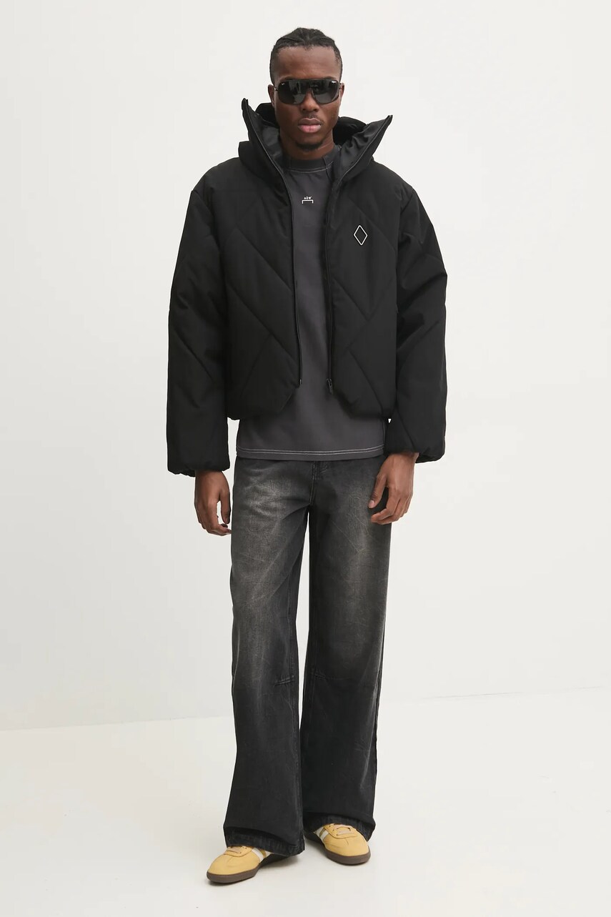 Куртка A-COLD-WALL* Shiro Hooded Puffer Jacket чоловіча колір чорний зимова ACWMO261