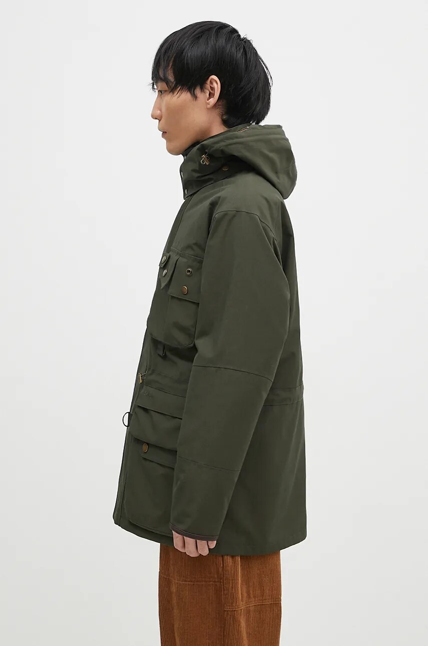 Куртка Barbour Heritage Dryfly чоловіча колір зелений перехідна MWB1117
