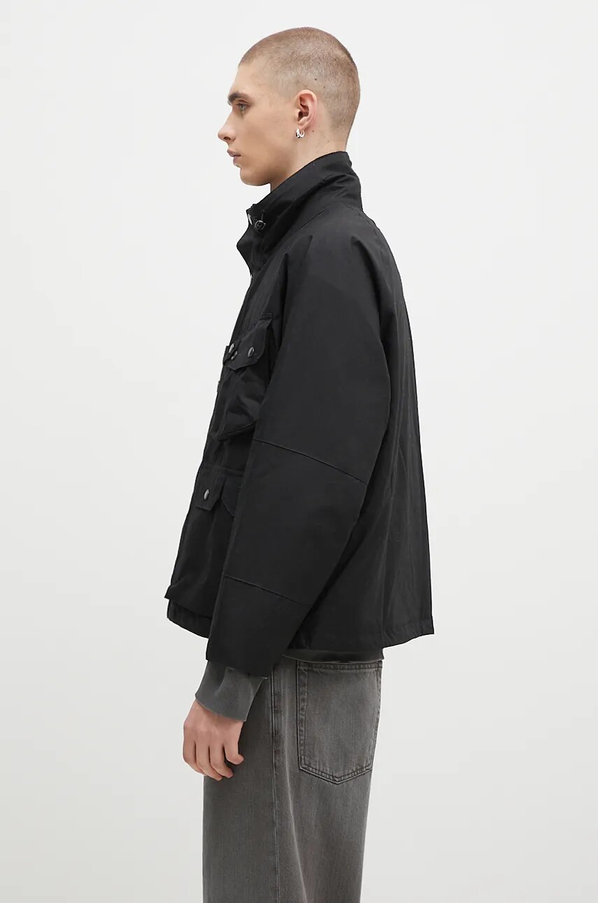 Куртка Barbour Modified Dryfly Wax Jacket чоловіча колір чорний перехідна oversize MWX2337