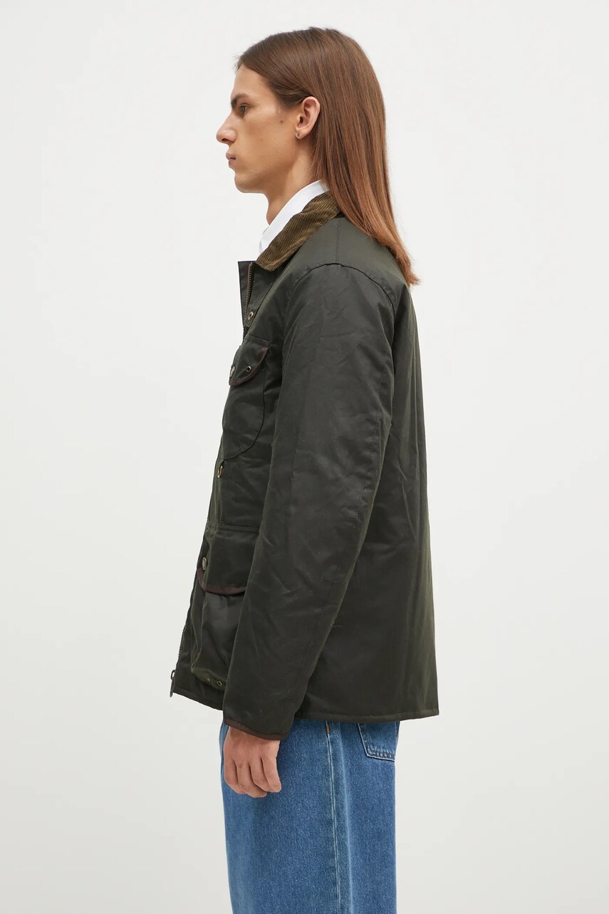 Куртка Barbour Angler Wax Jacket чоловіча колір зелений перехідна MWX2348