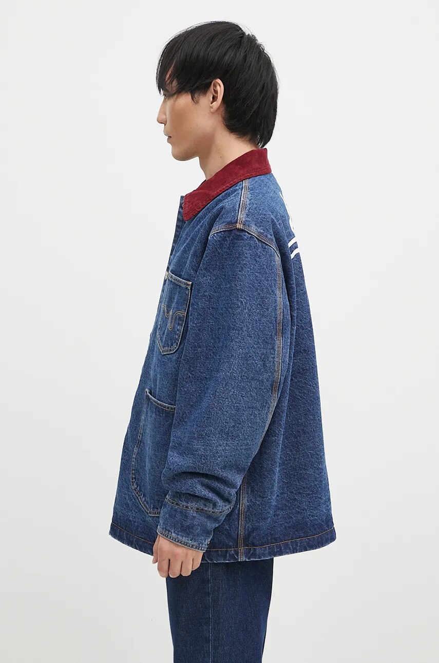 Джинсова куртка ICECREAM Denim Chore чоловіча колір синій перехідна oversize ICD007
