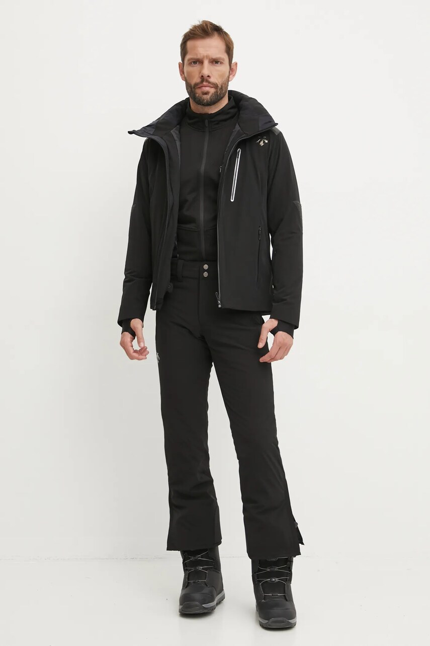 Гірськолижна куртка Descente Leather Combo колір чорний DWMYGK25Y