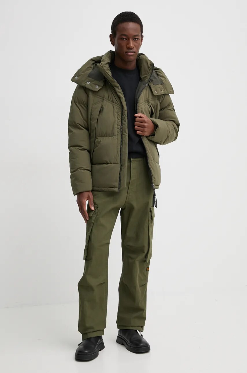 Куртка G-Star Raw чоловіча колір зелений зимова oversize D25345-D518