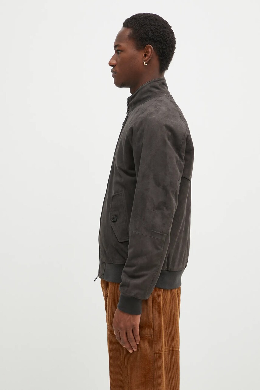 Замшева куртка Baracuta Suede Winter G9 чоловіча колір сірий перехідна oversize BRCPS0990