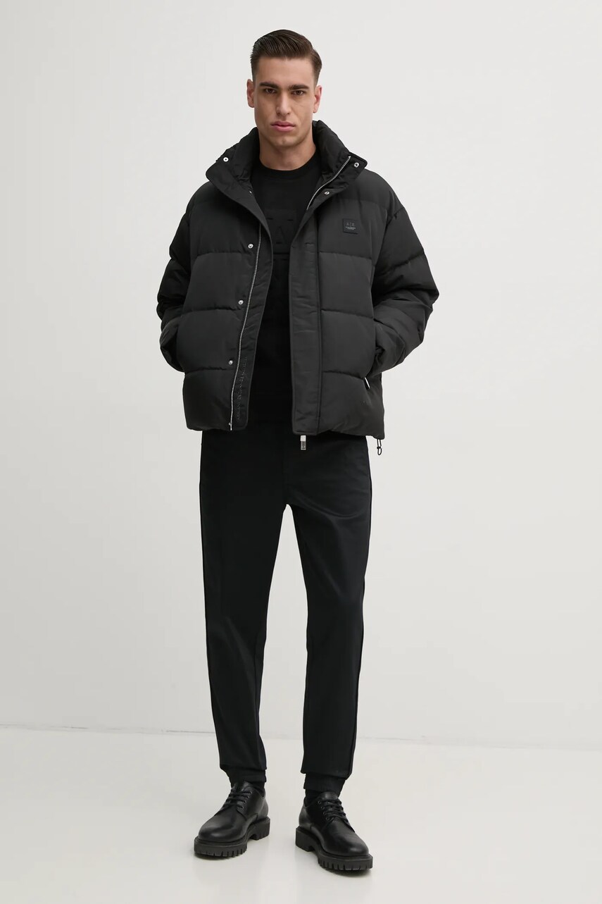 Пухова куртка Armani Exchange колір чорний зимова XM000032 AF10323