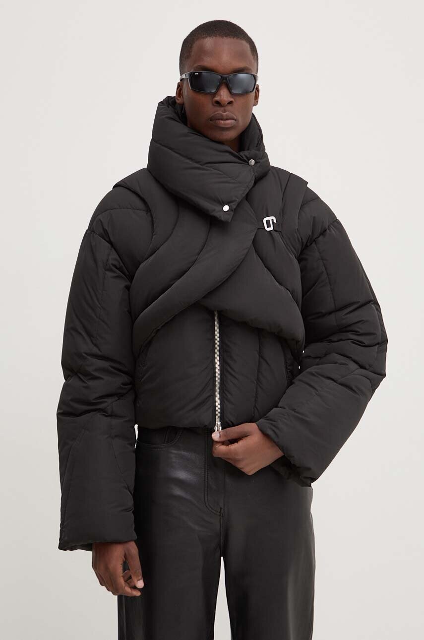 Пухова куртка Heliot Emil колір чорний зимова oversize HE.W.02.073.BLK01