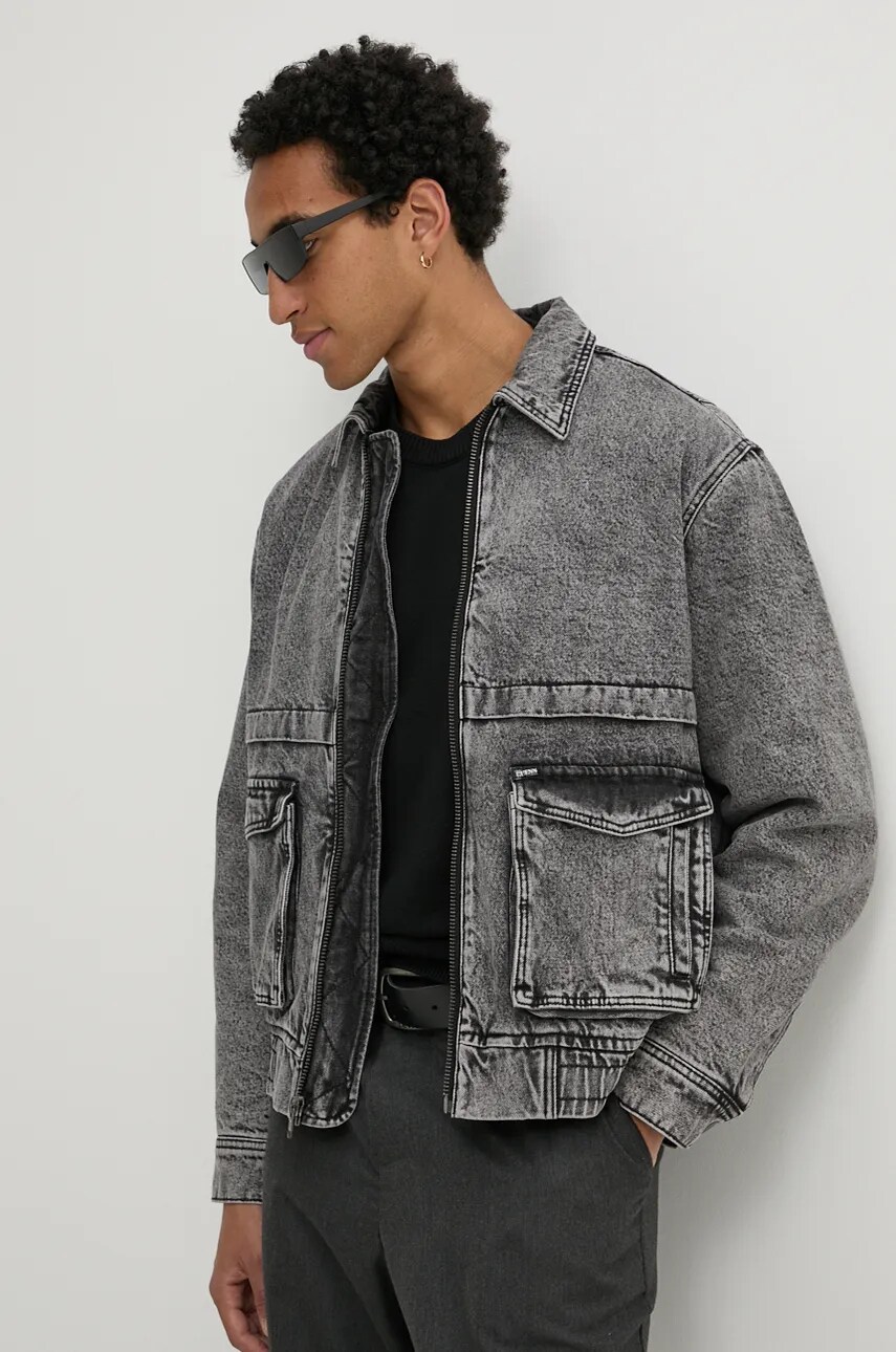 Куртка Guess Originals колір сірий перехідна M4BG76 D4Y50