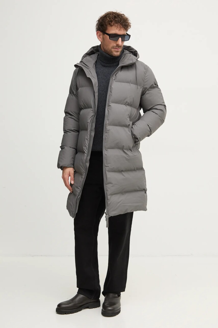 Куртка Rains Alta Longer Puffer Jacket W3T4 колір сірий зимова 15130-13