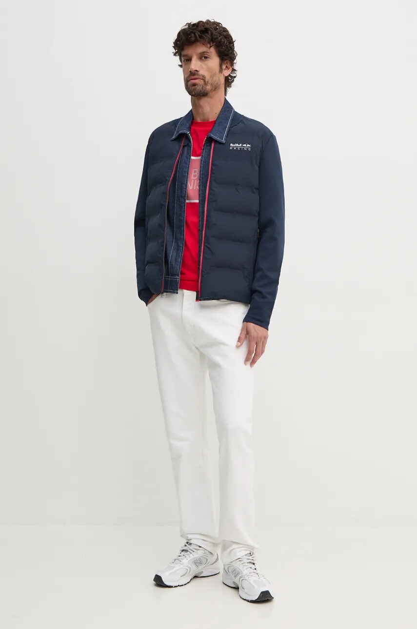 Кофта Red Bull Racing x Pepe Jeans Red Bull Racing x Pepe Jeans колір синій з принтом RU490001