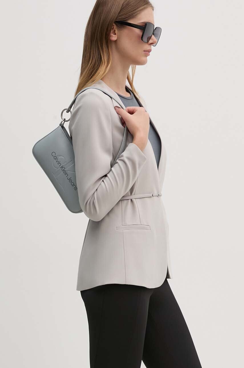 Піджак Calvin Klein колір бежевий без застібки однотонний K20K207154