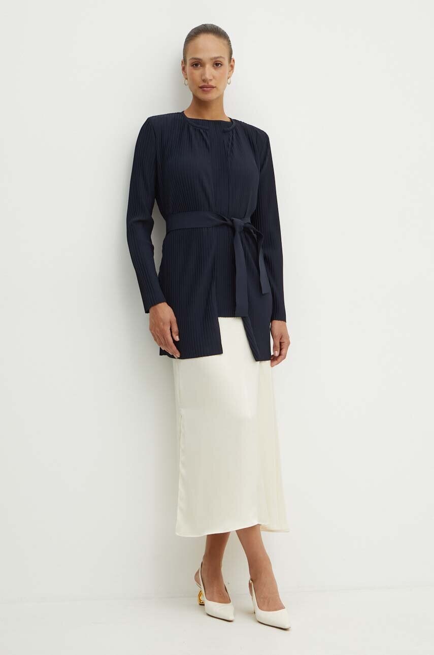 Накидка Max Mara Leisure колір синій без застібки однотонна 2426916027600