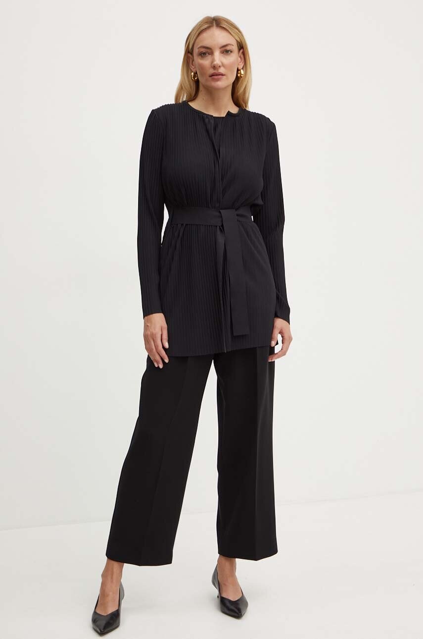 Накидка Max Mara Leisure колір чорний без застібки однотонна 2426916027600
