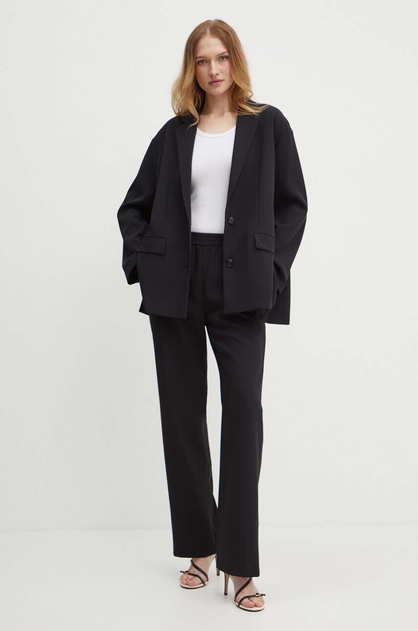 Піджак MAX&Co. колір чорний oversize однотонний 2426046061200