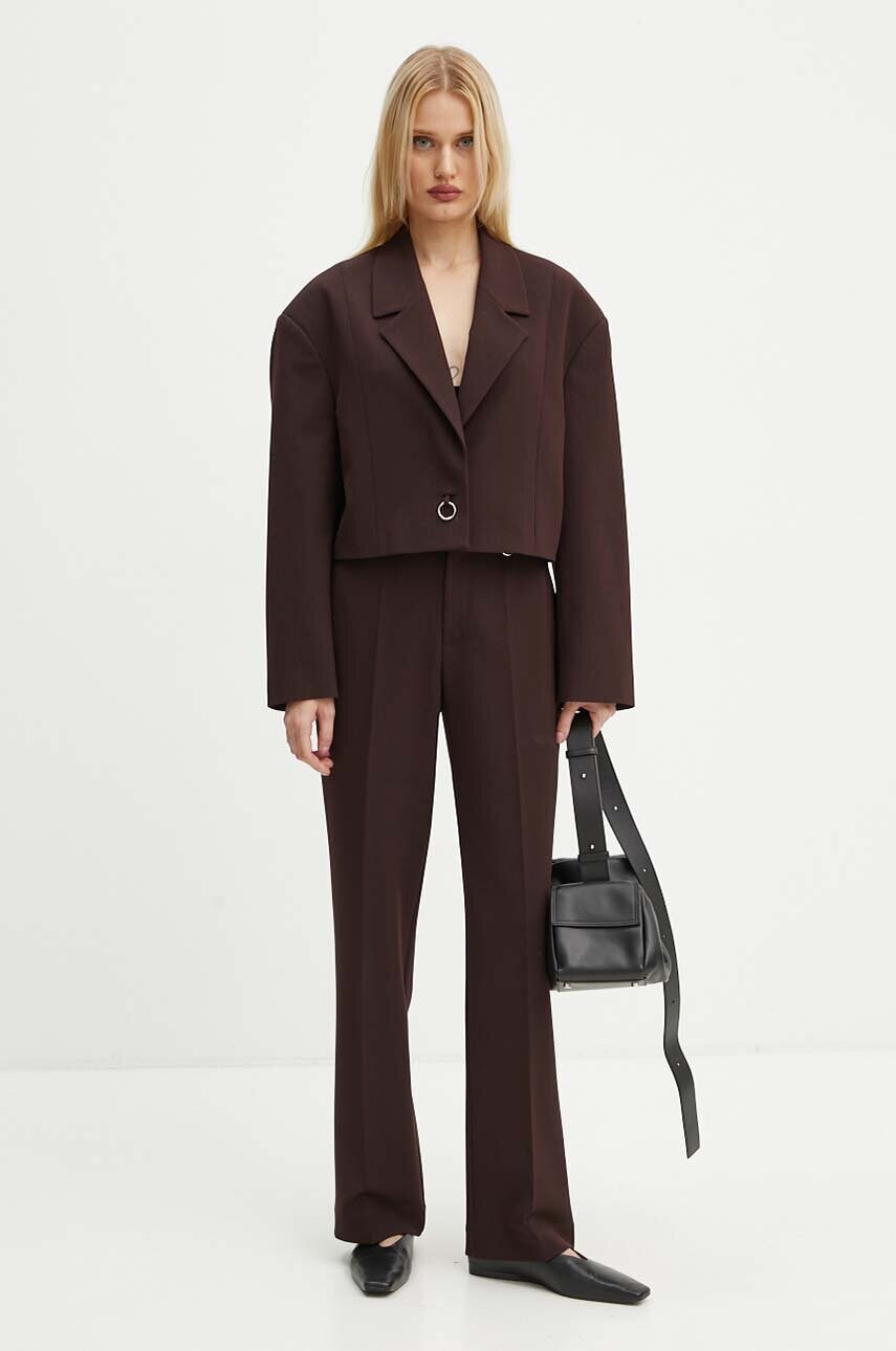 Піджак AERON колір коричневий oversize однотонний PFBL079511