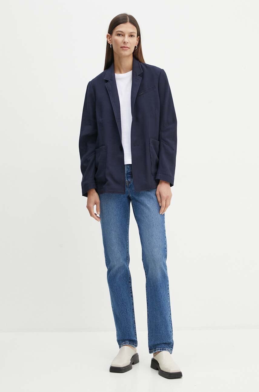 Піджак G-Star Raw колір синій однобортний однотонний D25210-D714