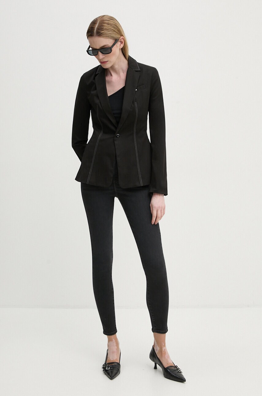 Піджак G-Star Raw колір чорний однобортний однотонний D25208-D715