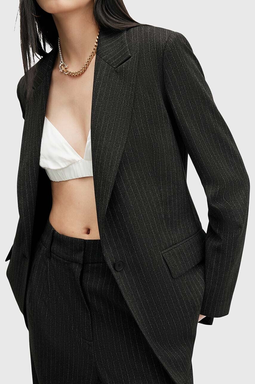 Піджак AllSaints AVERIE PIN колір сірий oversize візерунок W008QB